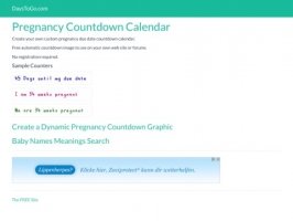 Pregnancy Countdown Calendar