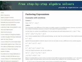 Algebra Help Software