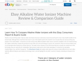 Ebay Alkaline Water Ionizer Comparisons Guide