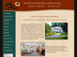 Squire House, elegant, informal Dorset Vermont bed