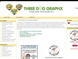 Three Dog GraphX Personalized Teacher Stickers
