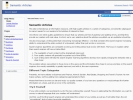 Semantic Article Directory