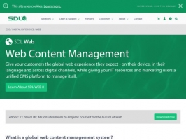 SDL Global Enterprise Web Content Management