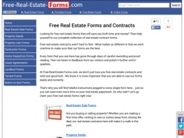 Free Real Estate Forms and Real Estate Contracts