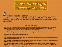 Tom Turkeys Thanksgiving Ring