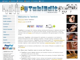 TablEdit Guitar Tablature Editor Home Page